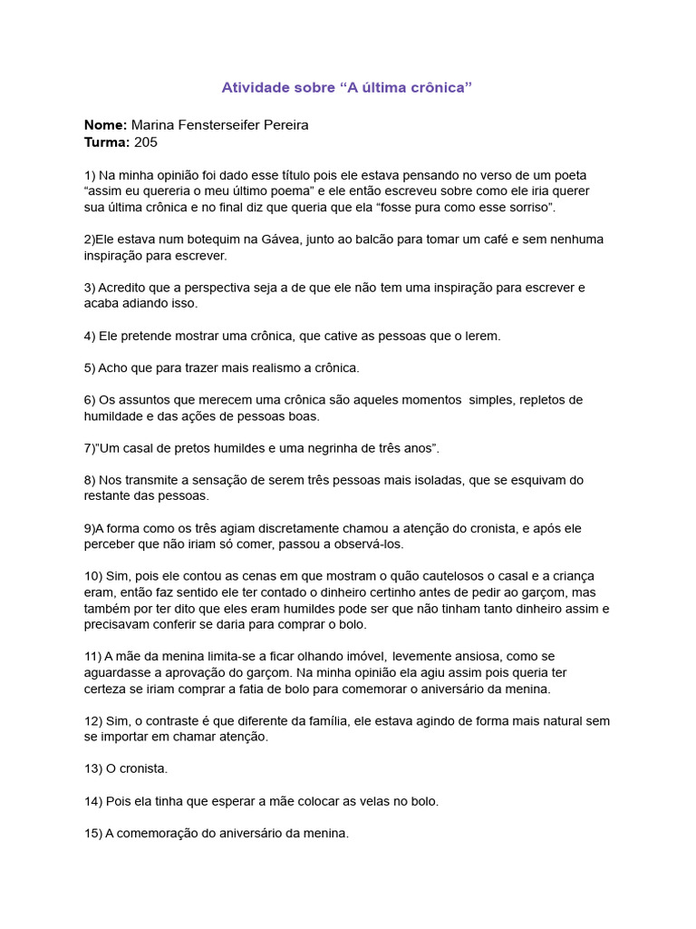 Atividade sobre 