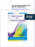 Full Ebook of The Elements of Complex Analysis 3Rd Edition B Choundhary Online PDF All Chapter