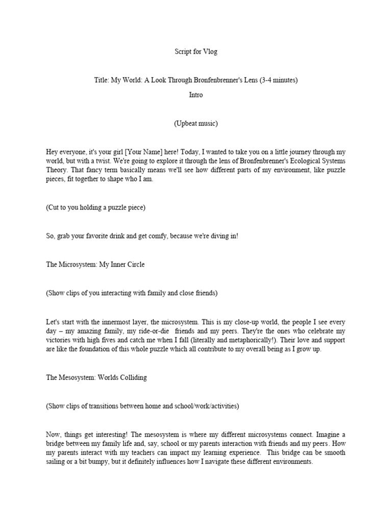 Script For Vlog | PDF | Behavioural Sciences | Psychology