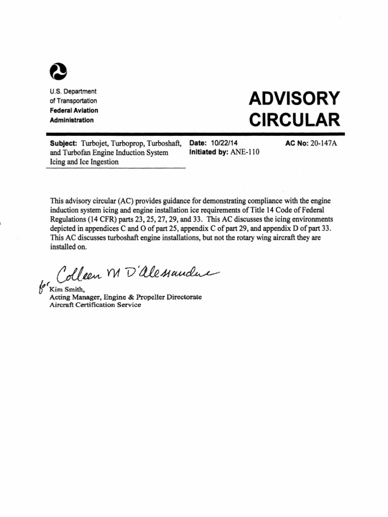 Advisory Circular 611 Yl1 V 'T1f.r.41au PDF Ice Liquids