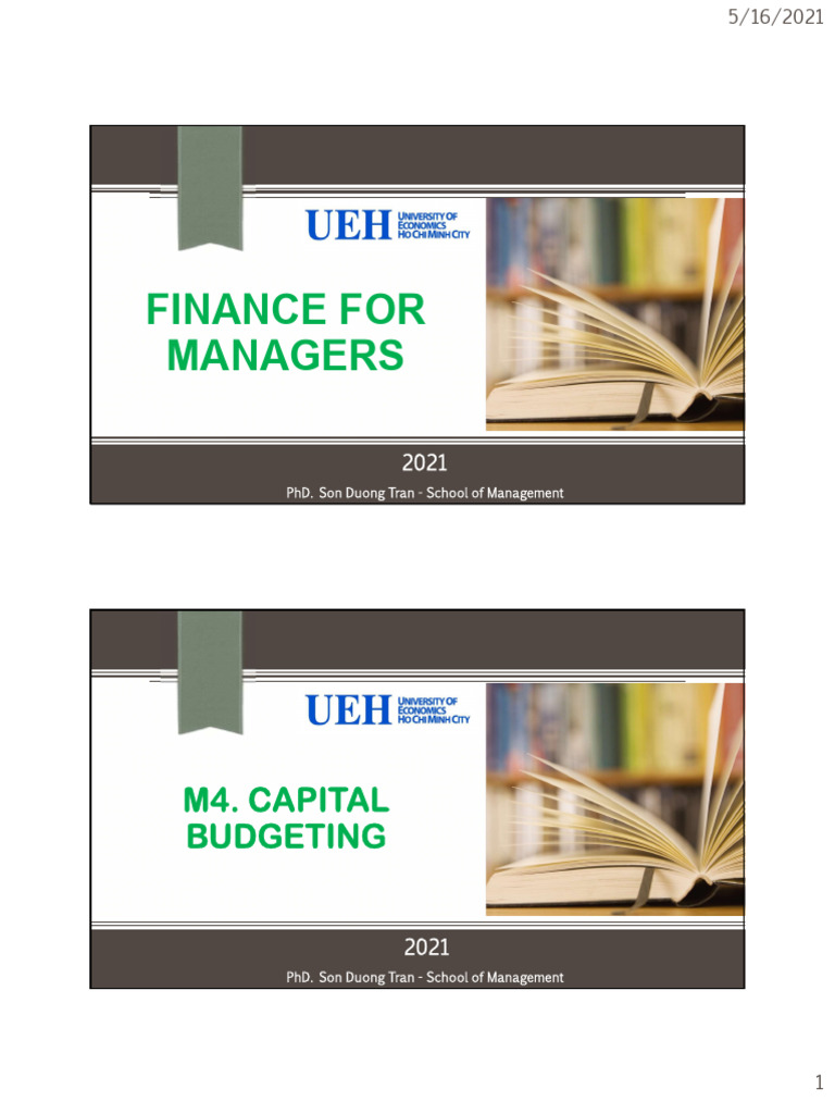 M4 3 project analysis and evaluation std pdf net present value