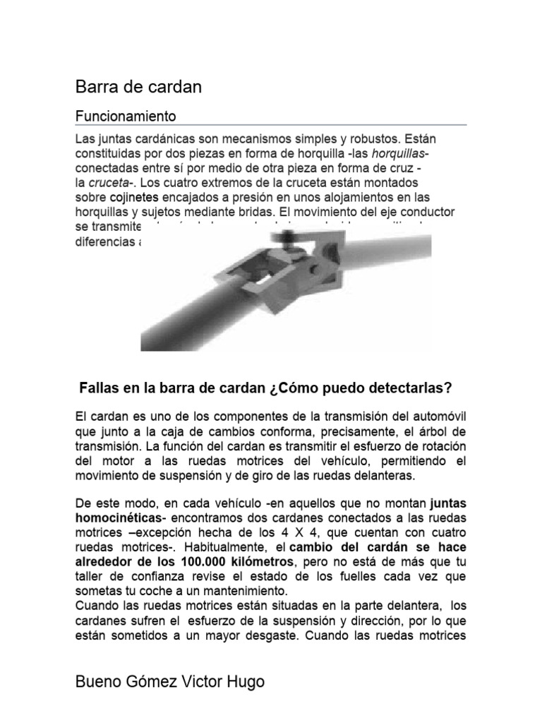 Cardan | PDF | Máquinas | Industria automotriz