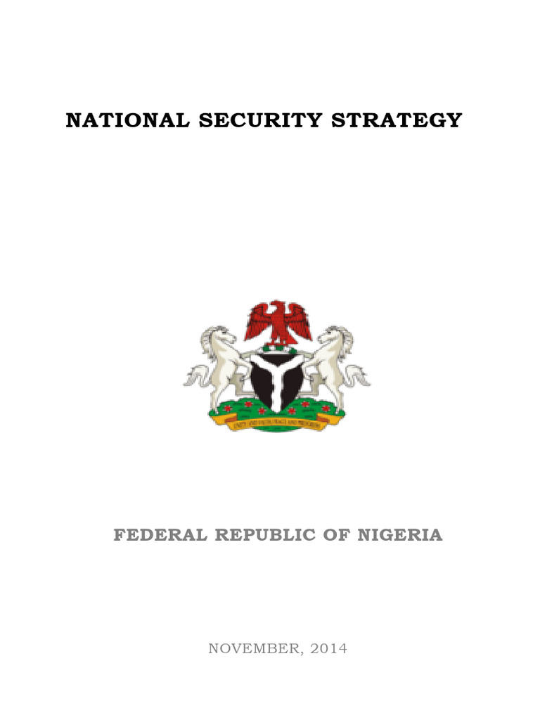 Nigerian National Security Strategy 2014 - 1661881922 | PDF | National ...