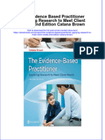 Full Ebook of The Evidence Based Practitioner Applying Research To Meet Client Needs 2Nd Edition Catana Brown Online PDF All Chapter