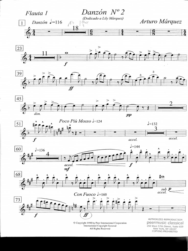 Pages From Danzon No 2 Flute1 Pdf