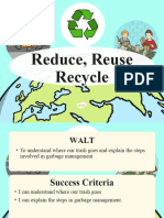 PSHE Lesson Presentation Reduce Reuse Recycle