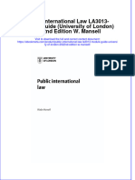 Full Ebook of Public International Law La3013 Module Guide University of London 2022Nd Edition W Mansell Online PDF All Chapter