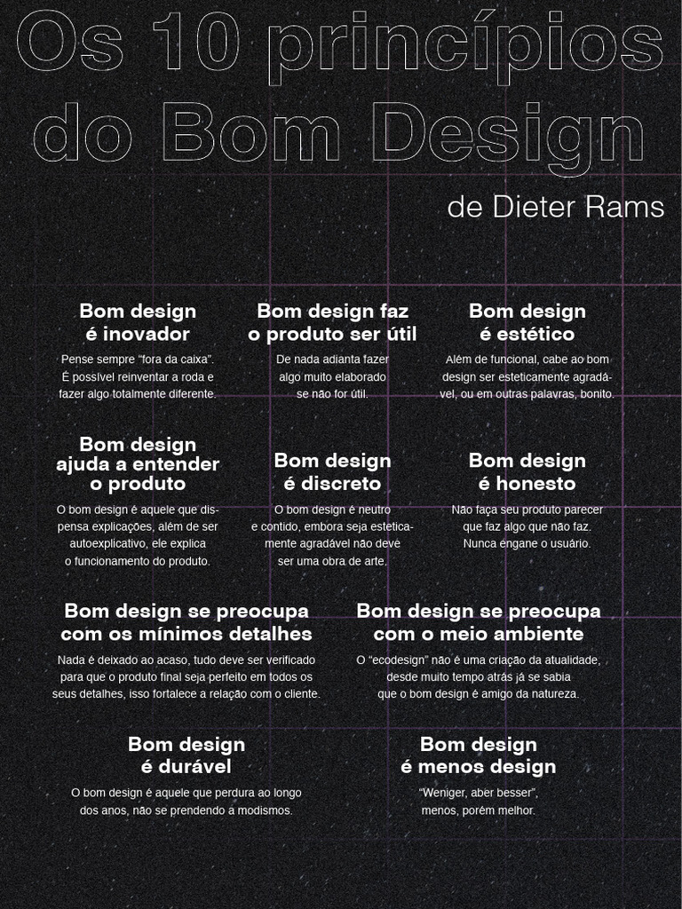 Princípios do Bom Design de Dieter Rams | PDF | Autoajuda