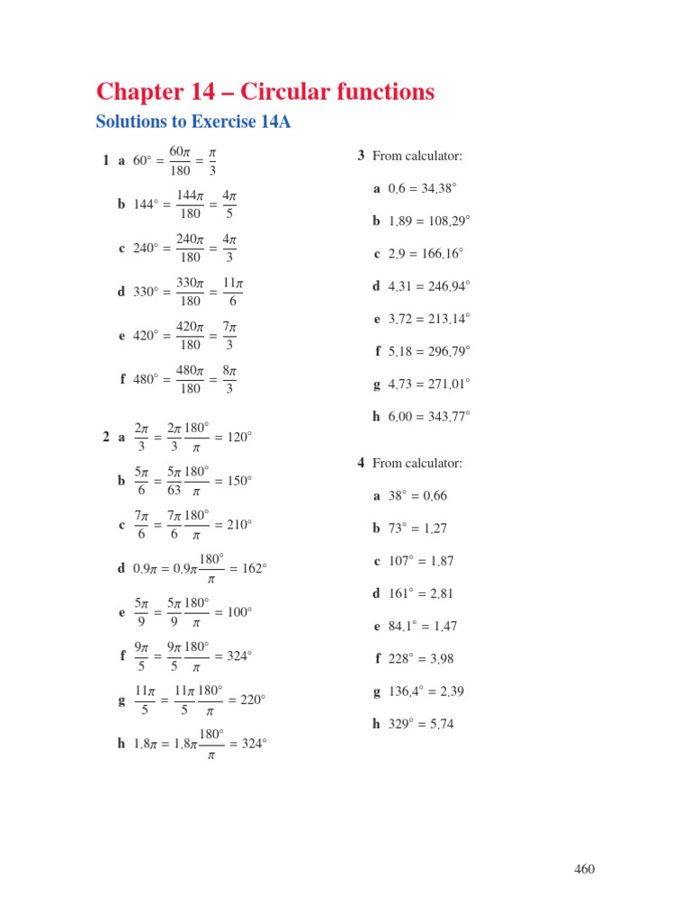 Cambridge Methods 1/2_Chapter 14 Circular Functions | PDF | Complex ...