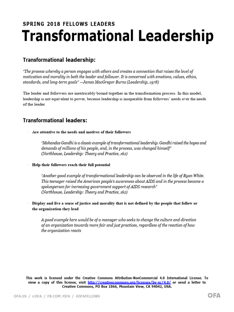 Understanding Transformational Leadership | PDF | Leadership ...