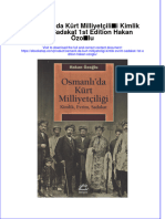 PDF of Osmanli Da Kurt Milliyetciligi Kimlik Evrim Sadakat 1St Edition Hakan Ozoglu Full Chapter Ebook