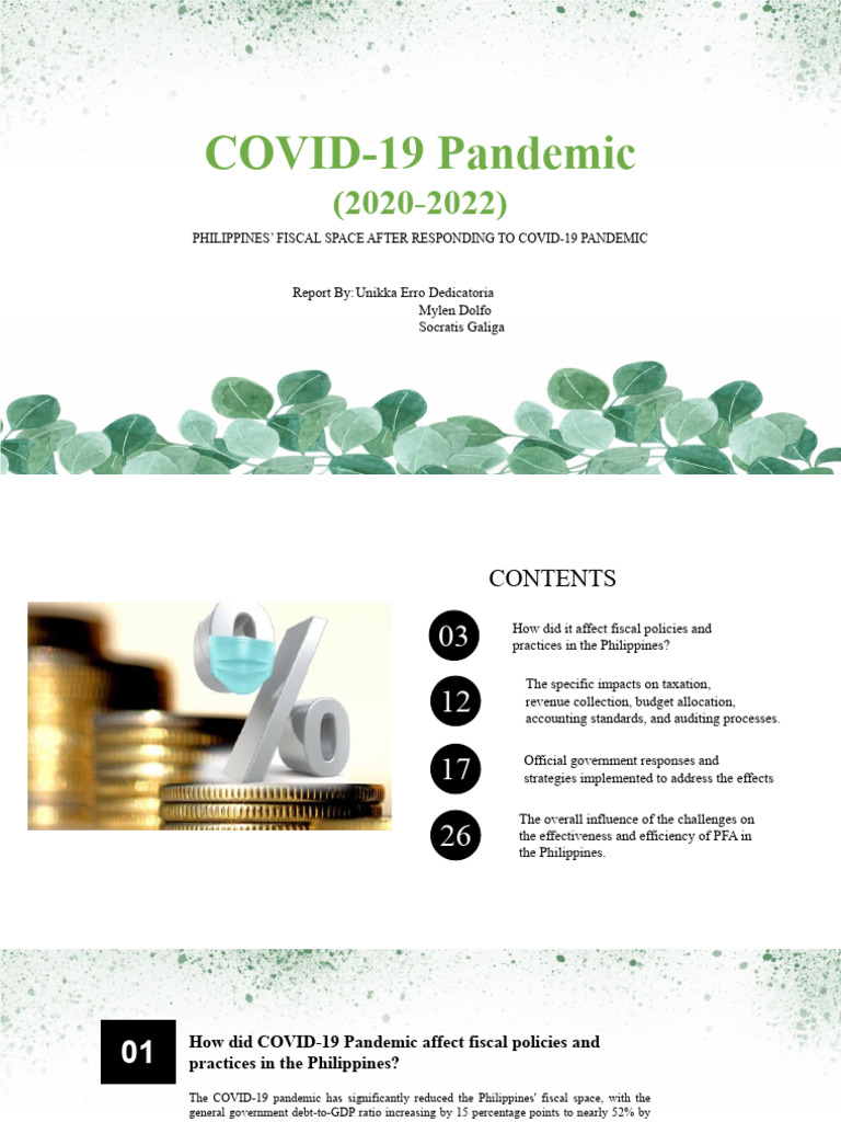 Impact of COVID-19 on Philippine Fiscal Policies | PDF | Fiscal Policy ...