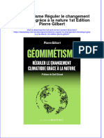 PDF of Geomimetisme Reguler Le Changement Climatique Grace A La Nature 1St Edition Pierre Gilbert Full Chapter Ebook