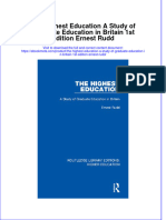 Full Ebook of The Highest Education A Study of Graduate Education in Britain 1St Edition Ernest Rudd Online PDF All Chapter
