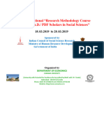 Research Methodology Course 18-28, March 2019-JNR