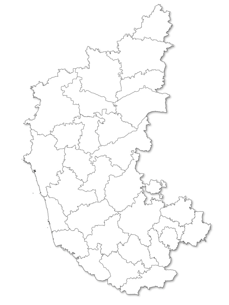 Karnataka Blank Map | PDF