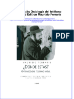 Full Download Donde Estas Ontologia Del Telefono Movil 2Nd Edition Maurizio Ferraris Online Full Chapter PDF