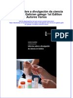 full download Informe Sobre A Divulgacion Da Ciencia En Galicia Galician Galego 1St Edition Autores Varios online full chapter pdf 