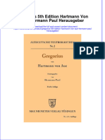 PDF of Gregorius 5Th Edition Hartmann Von Aue Hermann Paul Herausgeber Full Chapter Ebook