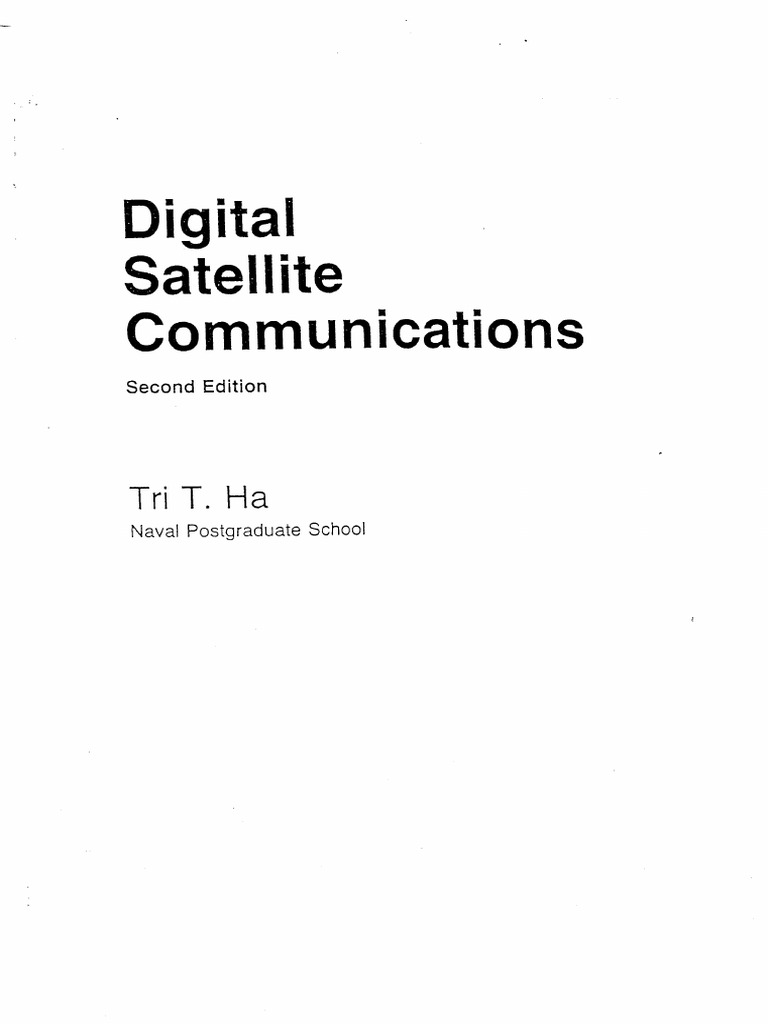Tri T Ha Digital Satellite Communications 2nd BookFi Org | PDF