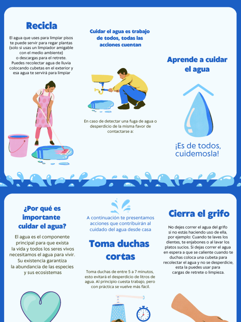 Folleto sobre el cuidado del agua | PDF | Agua | Tap (Válvula)