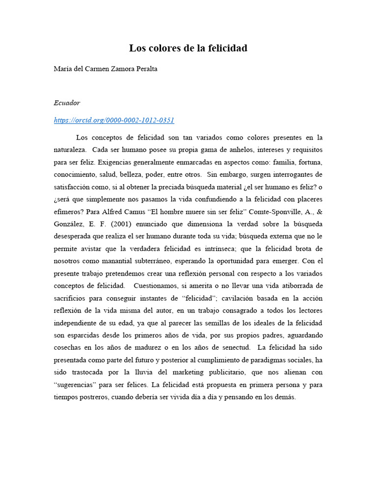 Colores de la felicidad y su búsqueda | PDF | Felicidad | Sociedad