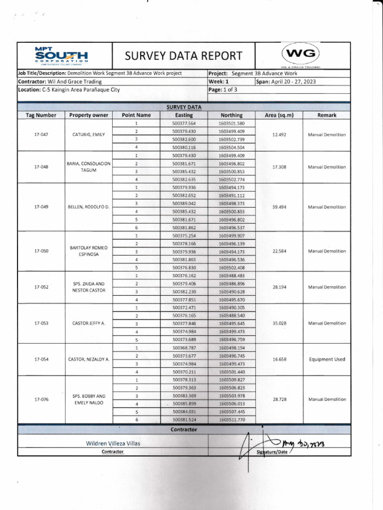 Demolition Survey Report: Segment 3B | PDF