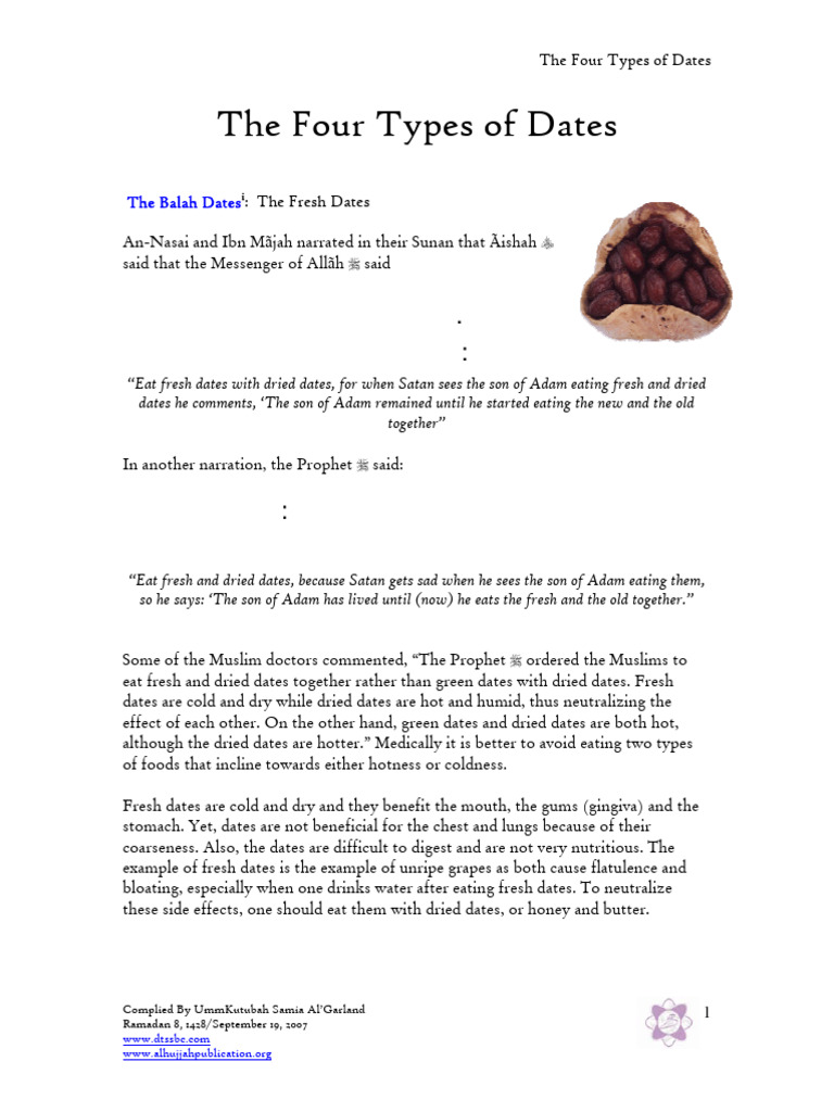 The 4 Types of Dates | PDF
