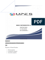 Assignment 1 Basic Mathematics