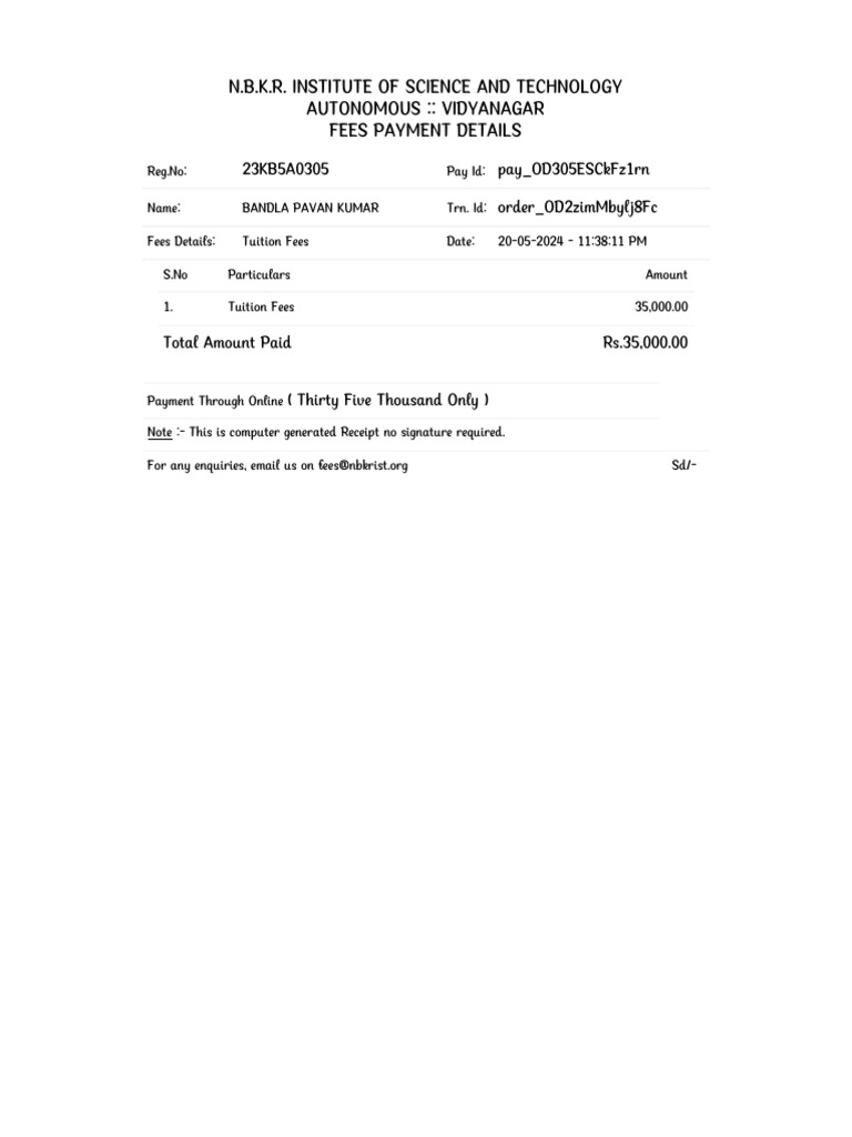 Fees Receipt _ Smart Campus | PDF