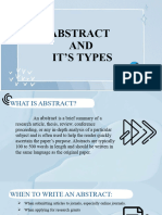 Abstract and It's Types