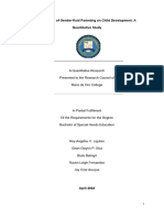 The Impact of Gender-Fluid Parenting On Child Development A Quantitative Study