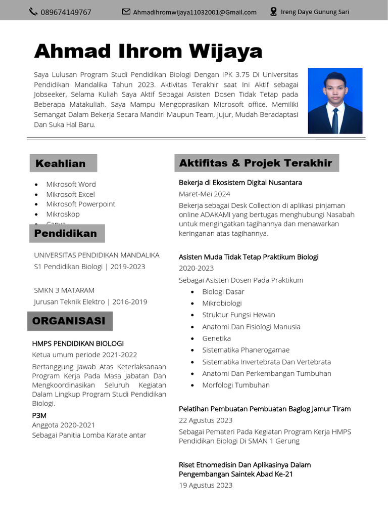 CV Jaya | PDF