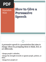 How To Give A Persuasive Speech