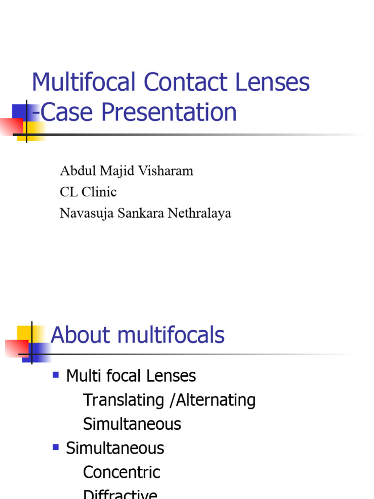 Multifocal Contact Lens Case Studies | PDF | Equipment | Glasses