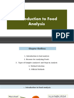 Introduction To Food Analysis