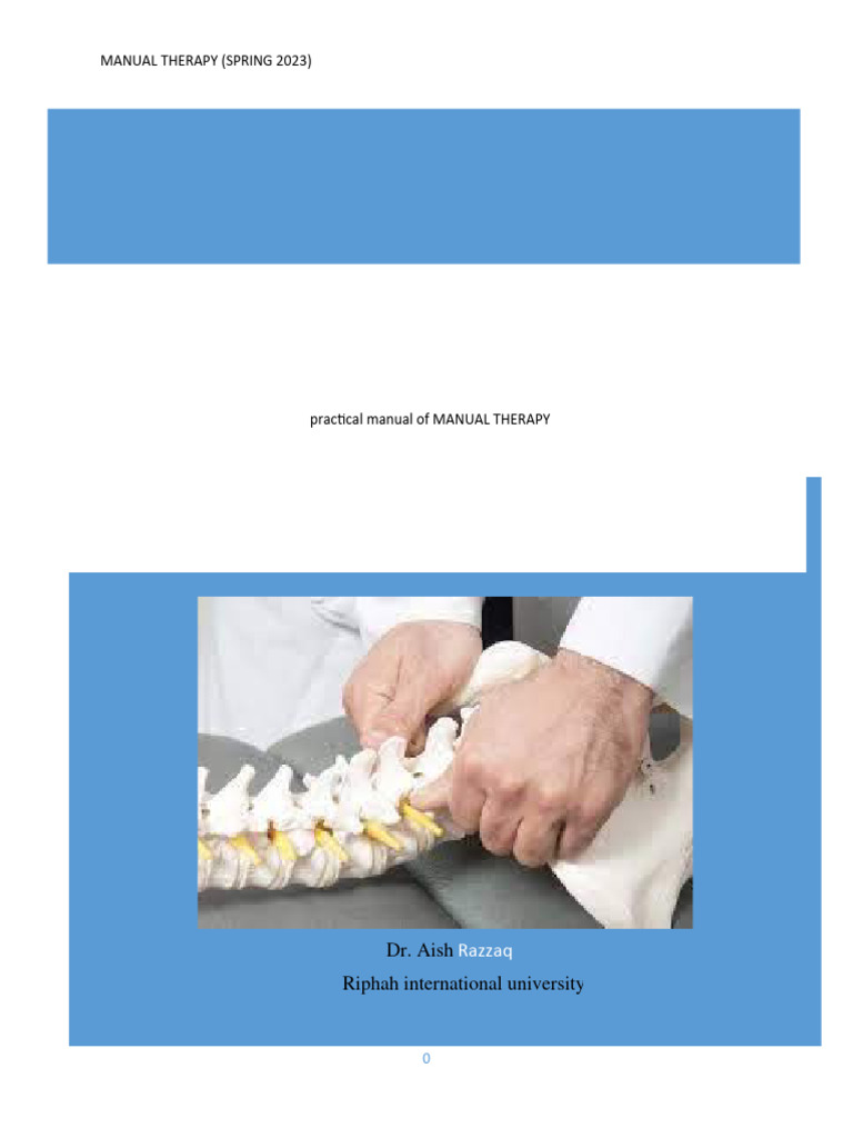 Manual Therapy Task | PDF | Manual Therapy | Physical Therapy