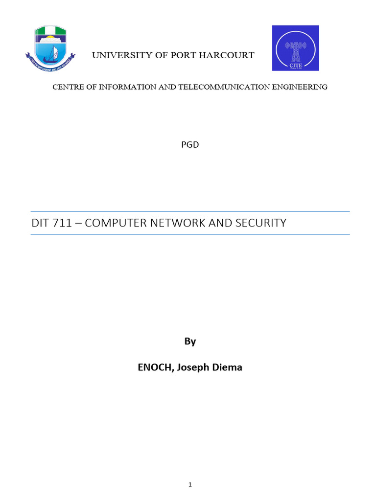 DIT 711- Computer Network and Security | PDF | Network Topology ...
