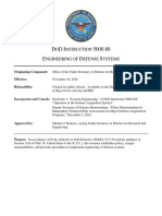 DoD Instruction 5000.88, Engineering of Defense Systems