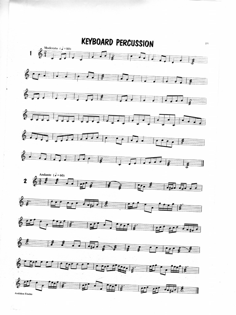 Percussion Audition Etudes | PDF | Musical Compositions | Poetics