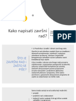 Upute Za Pisanje Završnog Rada