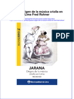 PDF of Jarana Origen de La Musica Criolla en Lima Fred Rohner Full Chapter Ebook