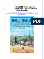 full download Kirim Hanligi Tarihi Uzerine Arastirmalar 1441 1700 1St Edition Halil Inalcik online full chapter pdf 
