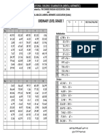 Ordinary Level Grade 1: Ucmas International Grading Examination (Mental Arithmetic)