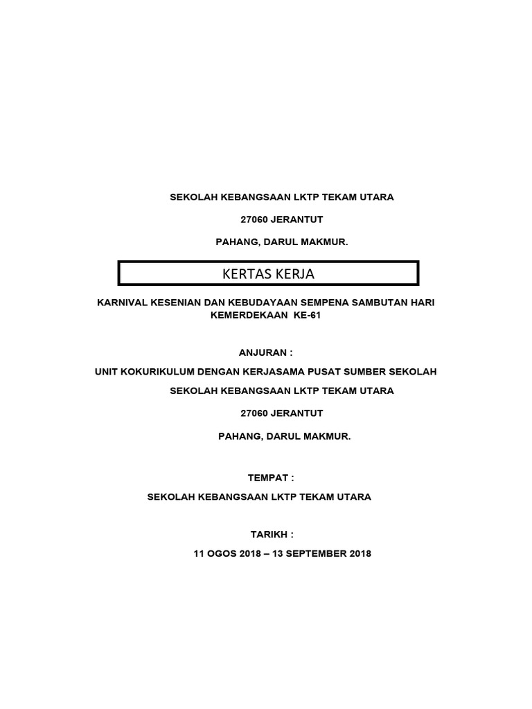 Kertas Kerja Kemerdekaan' 2023 | PDF