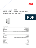 Armario 3AUA0000083582 Acs580 01 246a 4b056 PN 132 KW I2n 246 A Protection Class Ip55 Emc Class c2