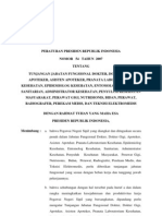 Perpres No. 54 TH 2007 TTG Tunjangan Jabfung Tenaga Kesehatan