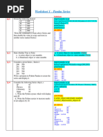 Super 40 - Pandas Series Worksheet 1 - Answers