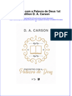Full Download Encontro Com A Palavra de Deus 1St Edition D A Carson Online Full Chapter PDF