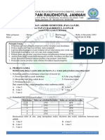 Soal PAS Sem 1 Kimia Kelas XI SMA PRJ